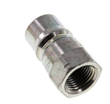 Steel DN 12.5 Hydraulic Coupling Plug 1/2 inch Female NPT Threads ISO 7241-1 B D 23.5mm