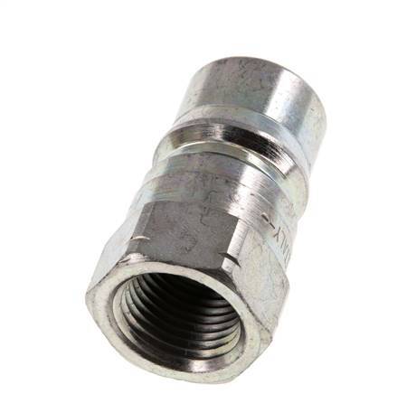 Steel DN 12.5 Hydraulic Coupling Plug 1/2 inch Female NPT Threads ISO 7241-1 B D 23.5mm