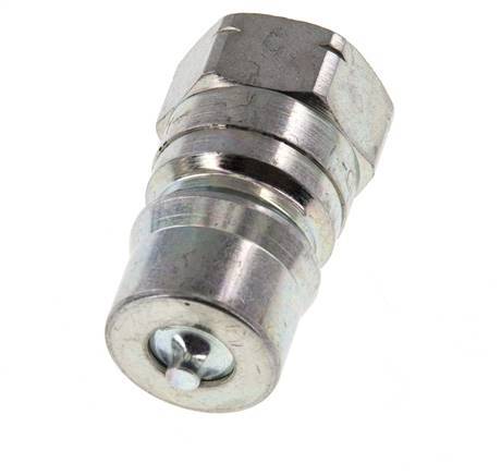 Steel DN 12.5 Hydraulic Coupling Plug 1/2 inch Female NPT Threads ISO 7241-1 B D 23.5mm