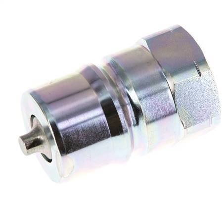 Steel DN 25 Hydraulic Coupling Plug 1 inch Female NPT Threads ISO 7241-1 B D 37.8mm