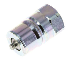 Steel DN 40 Hydraulic Coupling Plug 1 1/4 inch Female NPT Threads ISO 7241-1 B D 44.5mm
