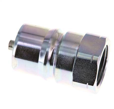 Steel DN 25 Hydraulic Coupling Plug 1 inch Female NPT Threads ISO 7241-1 B D 37.8mm