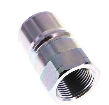 Steel DN 25 Hydraulic Coupling Plug 1 inch Female NPT Threads ISO 7241-1 B D 37.8mm