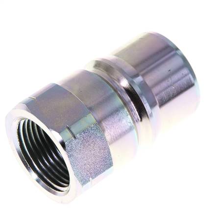 Steel DN 40 Hydraulic Coupling Plug 1 1/4 inch Female NPT Threads ISO 7241-1 B D 44.5mm