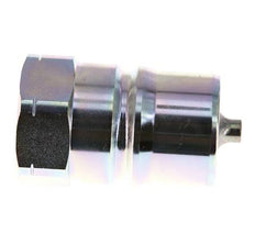 Steel DN 25 Hydraulic Coupling Plug 1 inch Female NPT Threads ISO 7241-1 B D 37.8mm