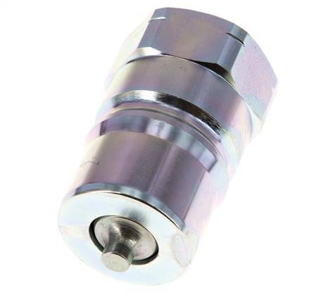 Steel DN 25 Hydraulic Coupling Plug 1 inch Female NPT Threads ISO 7241-1 B D 37.8mm