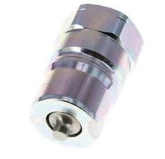 Steel DN 25 Hydraulic Coupling Plug 1 inch Female NPT Threads ISO 7241-1 B D 37.8mm