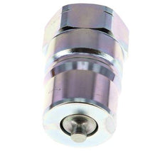 Steel DN 40 Hydraulic Coupling Plug 1 1/2 inch Female NPT Threads ISO 7241-1 B D 44.5mm