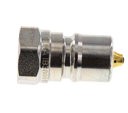 Steel DN 10 Hydraulic Coupling Plug G 3/8 inch Female Threads Pressure Eliminator ISO 7241-1 B D 19.1mm