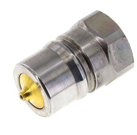 Steel DN 25 Hydraulic Coupling Plug G 1 inch Female Threads Pressure Eliminator ISO 7241-1 B D 37.8mm