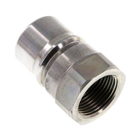 Steel DN 25 Hydraulic Coupling Plug G 1 inch Female Threads Pressure Eliminator ISO 7241-1 B D 37.8mm