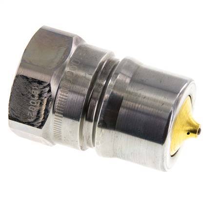 Steel DN 25 Hydraulic Coupling Plug G 1 inch Female Threads Pressure Eliminator ISO 7241-1 B D 37.8mm