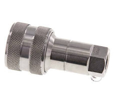 Stainless Steel DN 5 Hydraulic Coupling Socket G 1/8 inch Female Threads ISO 7241-1 B D 10.9mm