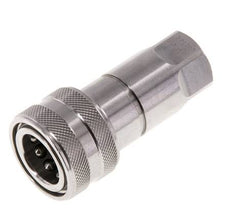 Stainless Steel DN 6.3 Hydraulic Coupling Socket G 1/4 inch Female Threads ISO 7241-1 B D 14.2mm