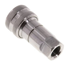 Stainless Steel DN 6.3 Hydraulic Coupling Socket G 1/4 inch Female Threads ISO 7241-1 B D 14.2mm