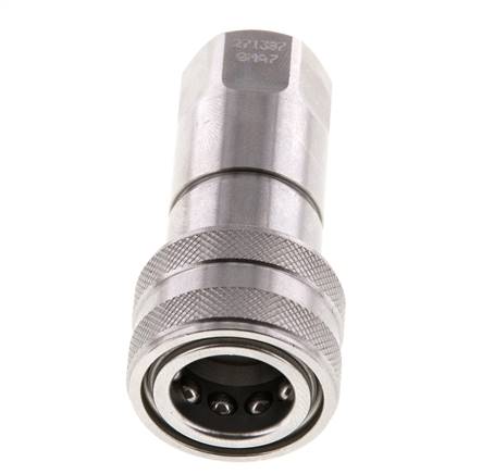 Stainless Steel DN 6.3 Hydraulic Coupling Socket G 1/4 inch Female Threads ISO 7241-1 B D 14.2mm