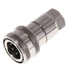 Stainless Steel DN 10 Hydraulic Coupling Socket G 3/8 inch Female Threads ISO 7241-1 B D 19.1mm