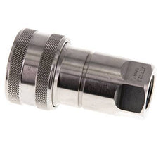 Stainless Steel DN 10 Hydraulic Coupling Socket G 3/8 inch Female Threads ISO 7241-1 B D 19.1mm