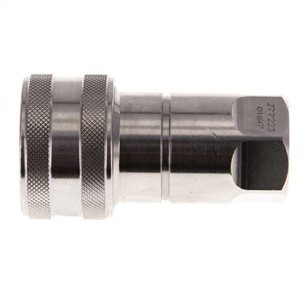 Stainless Steel DN 10 Hydraulic Coupling Socket G 3/8 inch Female Threads ISO 7241-1 B D 19.1mm