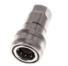 Stainless Steel DN 10 Hydraulic Coupling Socket G 3/8 inch Female Threads ISO 7241-1 B D 19.1mm