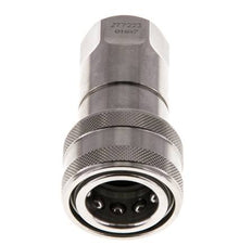 Stainless Steel DN 10 Hydraulic Coupling Socket G 3/8 inch Female Threads ISO 7241-1 B D 19.1mm