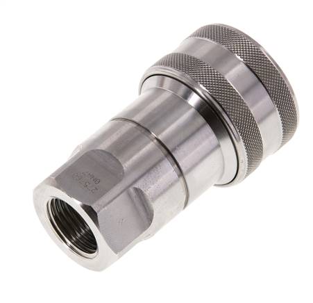 Stainless Steel DN 12.5 Hydraulic Coupling Socket G 1/2 inch Female Threads ISO 7241-1 B D 23.5mm