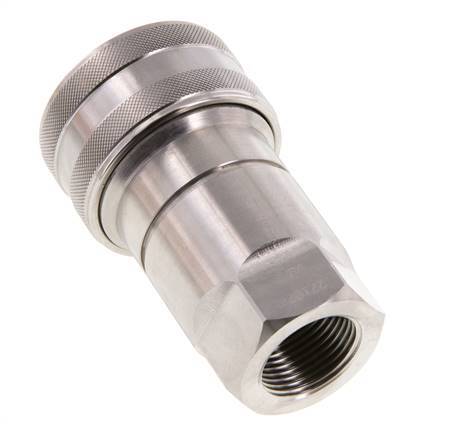 Stainless Steel DN 20 Hydraulic Coupling Socket G 3/4 inch Female Threads ISO 7241-1 B D 31.4mm