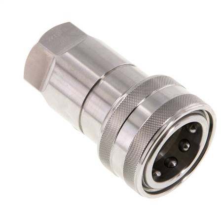 Stainless Steel DN 20 Hydraulic Coupling Socket G 3/4 inch Female Threads ISO 7241-1 B D 31.4mm
