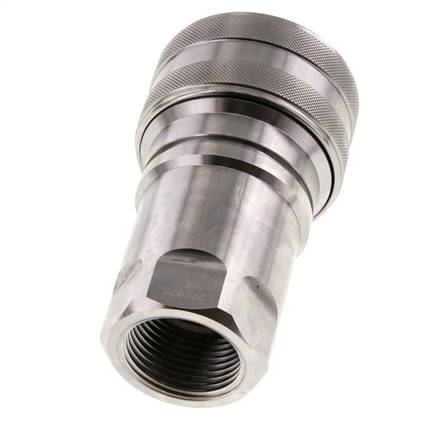 Stainless Steel DN 40 Hydraulic Coupling Socket G 1 1/2 inch Female Threads ISO 7241-1 B D 44.5mm