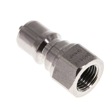 Stainless Steel DN 6.3 Hydraulic Coupling Plug G 1/4 inch Female Threads ISO 7241-1 B D 14.2mm