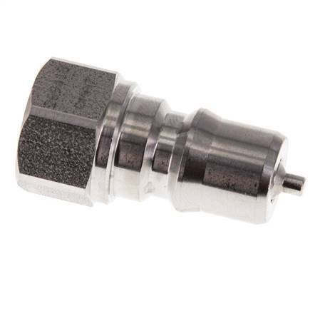 Stainless Steel DN 6.3 Hydraulic Coupling Plug G 1/4 inch Female Threads ISO 7241-1 B D 14.2mm