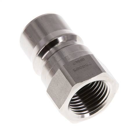 Stainless Steel DN 12.5 Hydraulic Coupling Plug G 1/2 inch Female Threads ISO 7241-1 B D 23.5mm