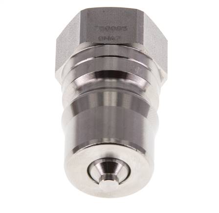 Stainless Steel DN 12.5 Hydraulic Coupling Plug G 1/2 inch Female Threads ISO 7241-1 B D 23.5mm