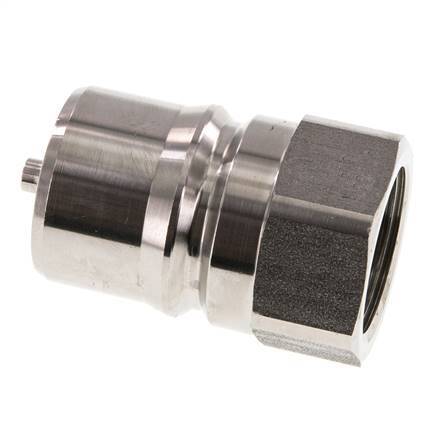 Stainless Steel DN 25 Hydraulic Coupling Plug G 1 inch Female Threads ISO 7241-1 B D 37.8mm