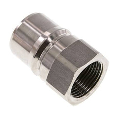 Stainless Steel DN 25 Hydraulic Coupling Plug G 1 inch Female Threads ISO 7241-1 B D 37.8mm