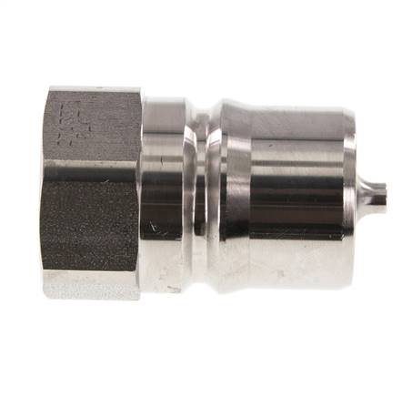 Stainless Steel DN 25 Hydraulic Coupling Plug G 1 inch Female Threads ISO 7241-1 B D 37.8mm