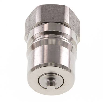 Stainless Steel DN 25 Hydraulic Coupling Plug G 1 inch Female Threads ISO 7241-1 B D 37.8mm
