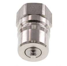 Stainless Steel DN 25 Hydraulic Coupling Plug G 1 inch Female Threads ISO 7241-1 B D 37.8mm