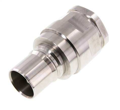 Stainless Steel DN 40 Hydraulic Coupling Plug G 1 1/2 inch Female Threads ISO 7241-1 B D 44.5mm