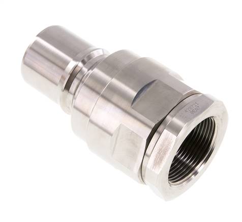 Stainless Steel DN 50 Hydraulic Coupling Plug G 2 inch Female Threads ISO 7241-1 B D 63.2mm