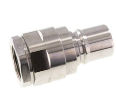 Stainless Steel DN 40 Hydraulic Coupling Plug G 1 1/2 inch Female Threads ISO 7241-1 B D 44.5mm