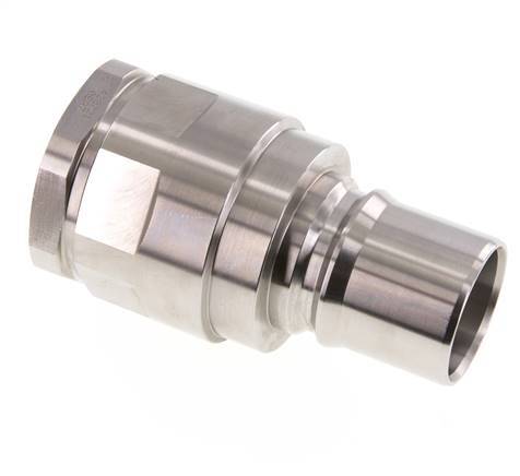 Stainless Steel DN 40 Hydraulic Coupling Plug G 1 1/2 inch Female Threads ISO 7241-1 B D 44.5mm