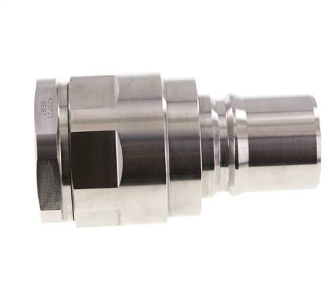 Stainless Steel DN 50 Hydraulic Coupling Plug G 2 inch Female Threads ISO 7241-1 B D 63.2mm