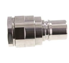 Stainless Steel DN 40 Hydraulic Coupling Plug G 1 1/2 inch Female Threads ISO 7241-1 B D 44.5mm