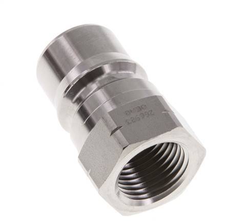 Stainless Steel DN 12.5 Hydraulic Coupling Plug 1/2 inch Female NPT Threads ISO 7241-1 B D 23.5mm