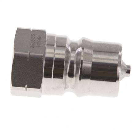 Stainless Steel DN 12.5 Hydraulic Coupling Plug 1/2 inch Female NPT Threads ISO 7241-1 B D 23.5mm