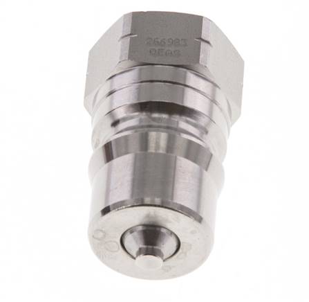 Stainless Steel DN 12.5 Hydraulic Coupling Plug 1/2 inch Female NPT Threads ISO 7241-1 B D 23.5mm
