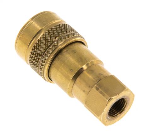 Brass DN 5 Hydraulic Coupling Socket G 1/8 inch Female Threads ISO 7241-1 B D 10.9mm