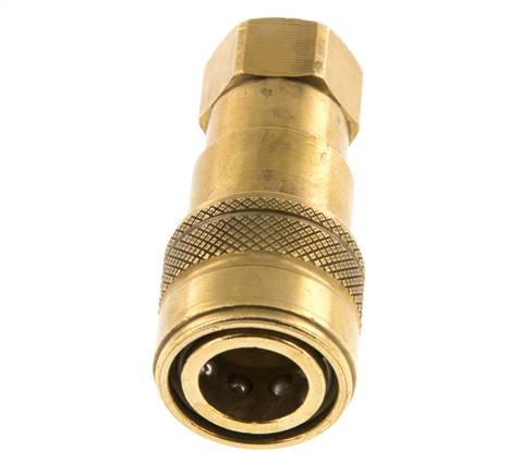Brass DN 5 Hydraulic Coupling Socket G 1/8 inch Female Threads ISO 7241-1 B D 10.9mm