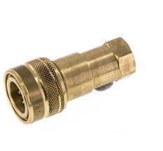 Brass DN 6.3 Hydraulic Coupling Socket G 1/4 inch Female Threads ISO 7241-1 B D 14.2mm
